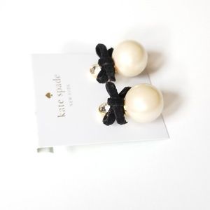 kate spade Jewelry - Kate Spade pearl velvet bow earrings kate spade Jewelry - Kate Spade pearl velvet bow earrings